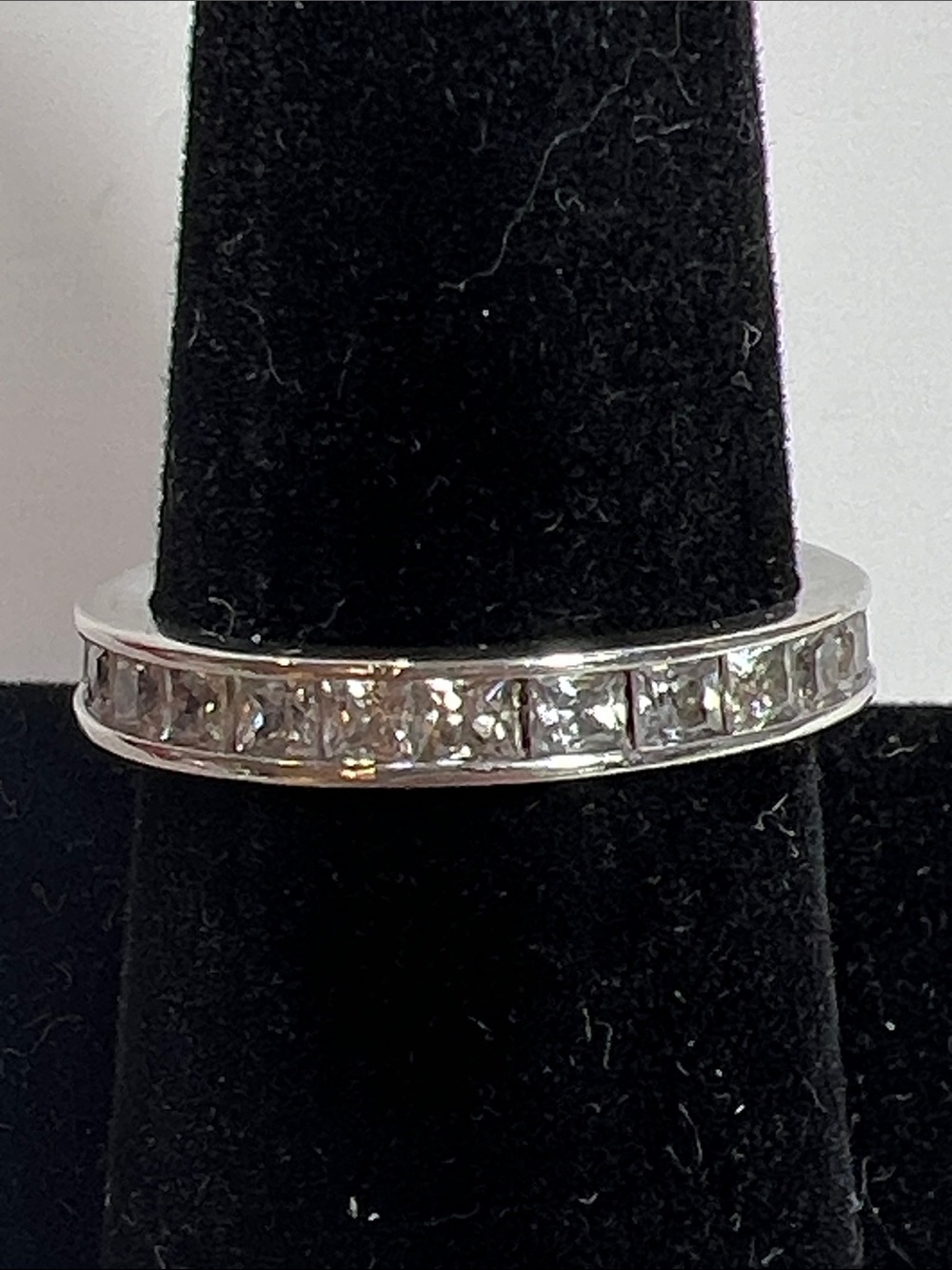 Sterling Silver Channel Set Eternity Ring size 8.75
